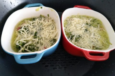 Cliquez pour zoomer ! Oeufs cocotte épinards et chorizo Thermomix par Isa1981