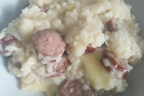 Cliquez pour zoomer ! Risotto à la saucisse fumée et au comté Thermomix par Isa1981