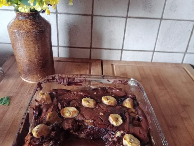 Cliquez pour zoomer ! Brownie fondant choco-banane Thermomix par Sanceylien