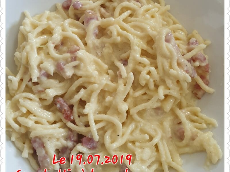 Cliquez pour zoomer ! Pâtes carbonara Thermomix par Bibi2