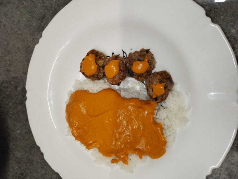 Cliquez pour zoomer ! Boulettes de viande Tikka Masala Thermomix par kahinabou