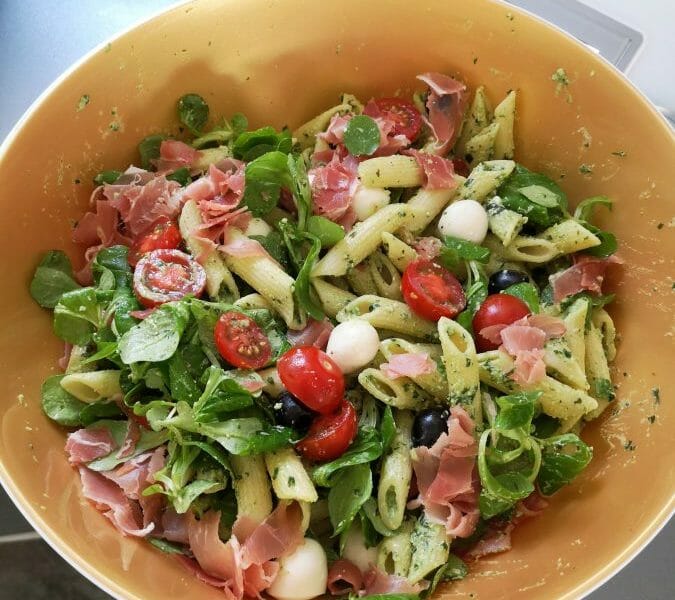 Cliquez pour zoomer ! Salade de penne à l’italienne Thermomix par Linotte