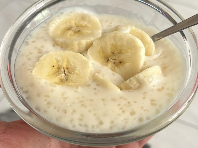 Cliquez pour zoomer ! Perles de tapioca aux bananes et lait de coco Thermomix par Lilouune