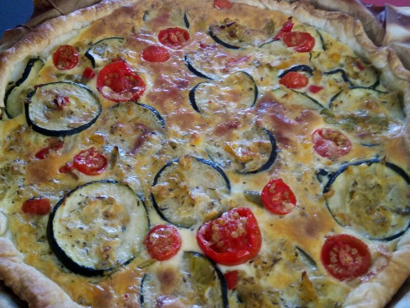 Cliquez pour zoomer ! Quiche poivrons et courgettes Thermomix par Lilie58240