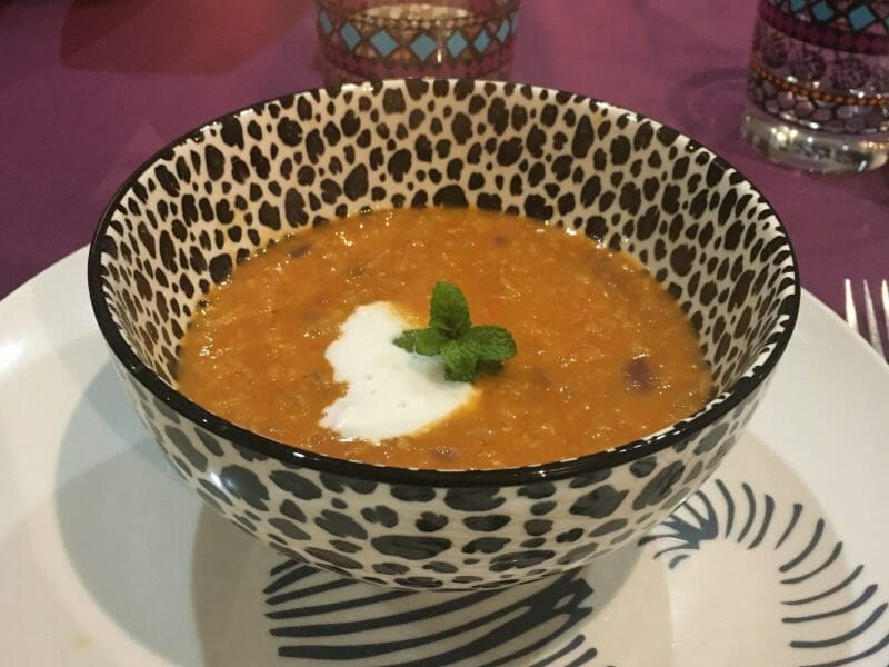 Cliquez pour zoomer ! Soupe de lentilles corail, curry et coco Thermomix par Naëlouche