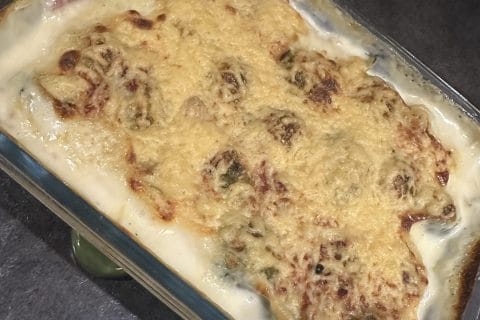 Cliquez pour zoomer ! Gratin de choux de Bruxelles au comté Thermomix par camillealmrs