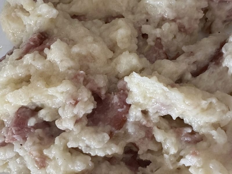 Cliquez pour zoomer ! Risotto à la saucisse fumée et au comté Thermomix par camillealmrs