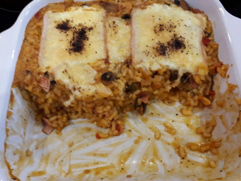 Cliquez pour zoomer ! Gratin de riz façon pizza Thermomix par claire3005