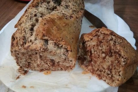 Cliquez pour zoomer ! Cake banane et pépites de chocolat Thermomix par Dinafab