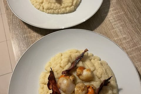 Cliquez pour zoomer ! Saint Jacques snackées sur purée de panais Thermomix par soso830