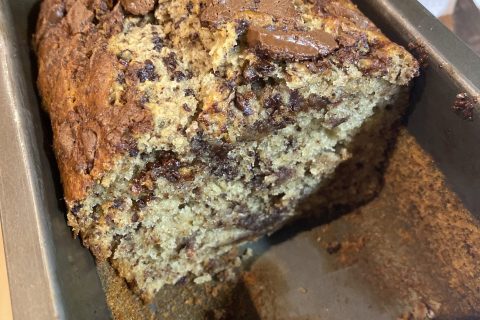 Cliquez pour zoomer ! Cake banane et pépites de chocolat Thermomix par fanny_446