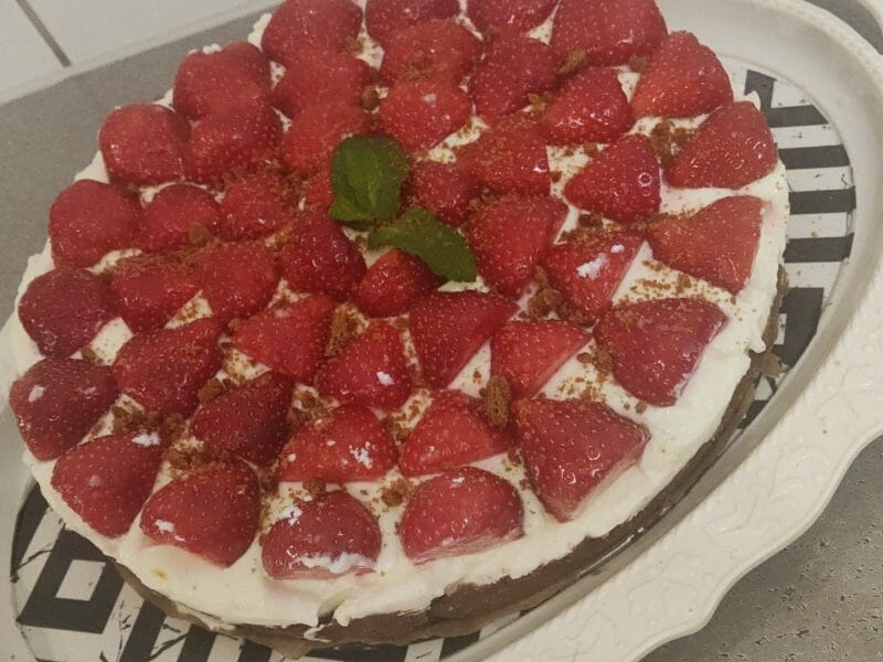 Cliquez pour zoomer ! Tarte aux fraises sans cuisson Thermomix par laila1712