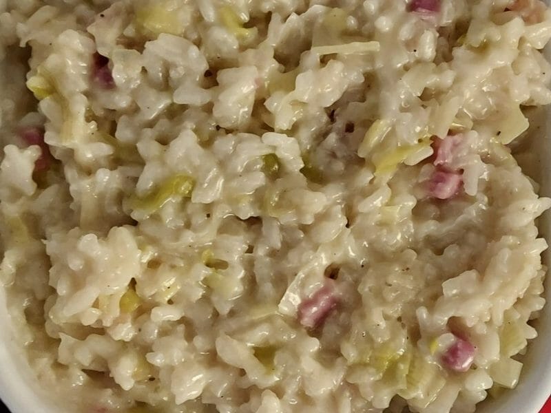 Cliquez pour zoomer ! Risotto poireaux et lardons Thermomix par karine4072