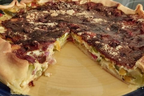 Cliquez pour zoomer ! Quiche poivrons et courgettes Thermomix par karine4072