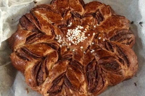 Cliquez pour zoomer ! Brioche étoilée au Nutella au Thermomix