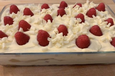 Cliquez pour zoomer ! Tiramisu aux framboises au Thermomix