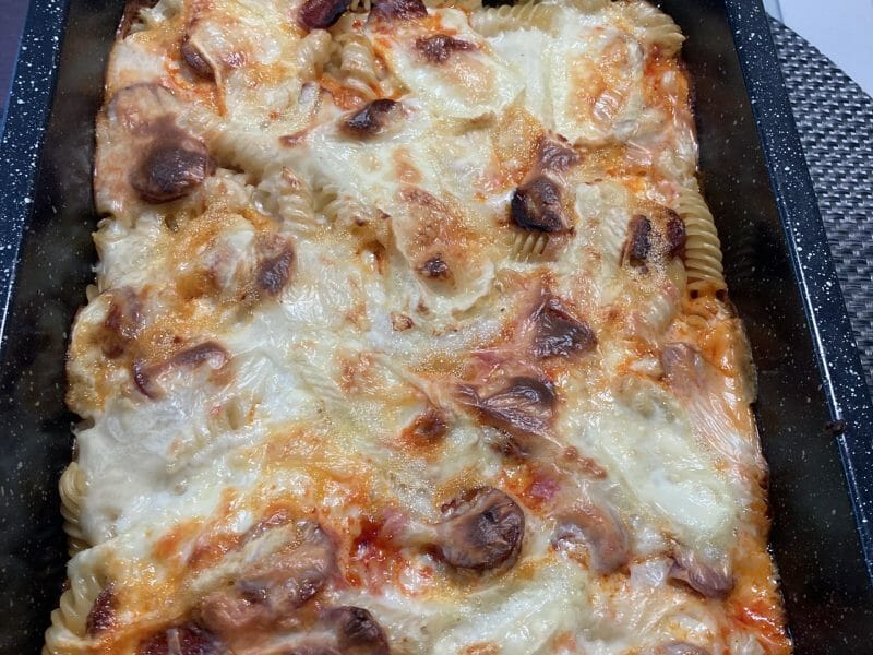 Cliquez pour zoomer ! Gratin de macaroni reblochon et chorizo Thermomix par geraldine_158
