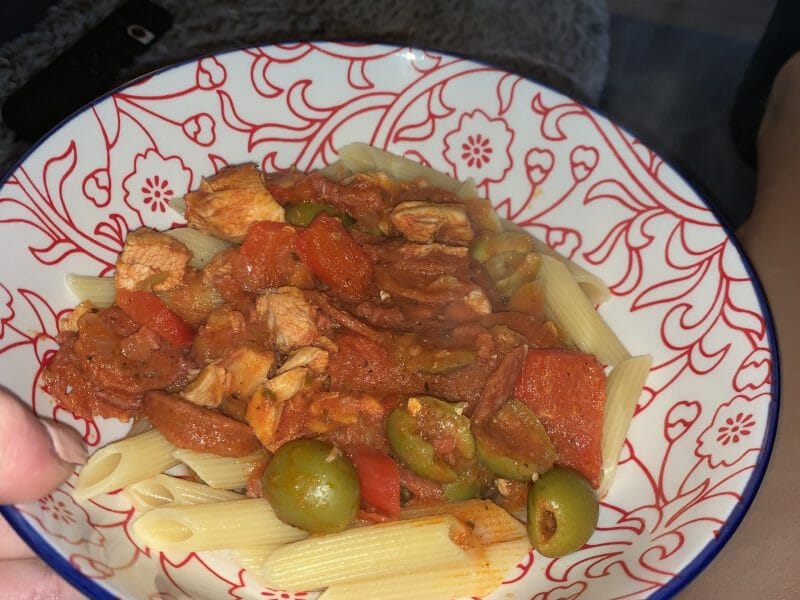 Cliquez pour zoomer ! Sauté de poulet au chorizo Thermomix par laura68700