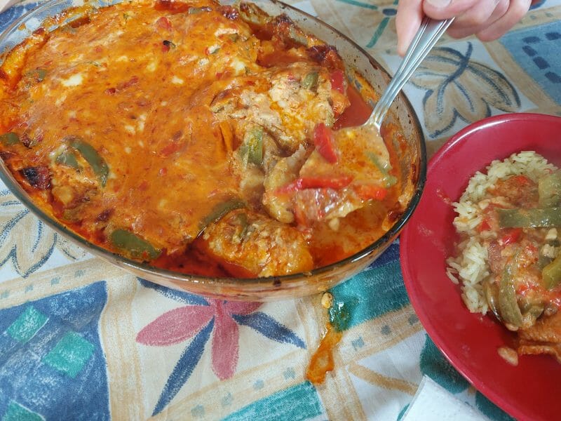 Cliquez pour zoomer ! Poulet à la crème de poivrons Thermomix par fanfan2407