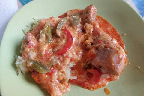 Cliquez pour zoomer ! Poulet à la crème de poivrons Thermomix par fanfan2407