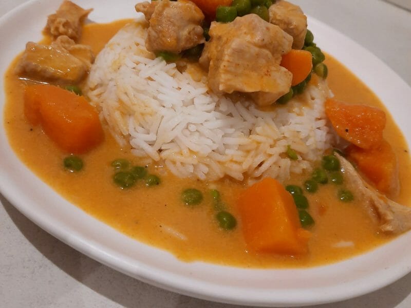 Cliquez pour zoomer ! Curry de poulet aux patates douces Thermomix par Hanamix