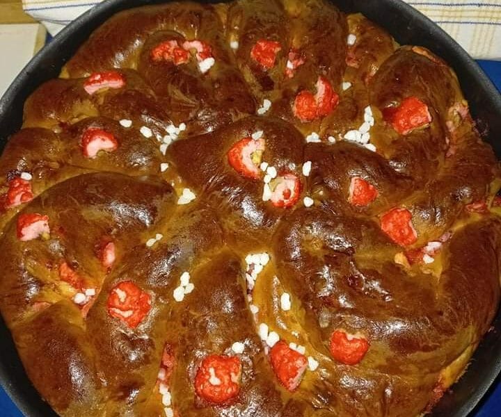 Cliquez pour zoomer ! Brioche aux pralines roses Thermomix par chicago