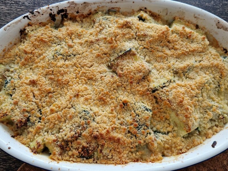 Cliquez pour zoomer ! Crumble poulet, courgettes et parmesan Thermomix par Cindy