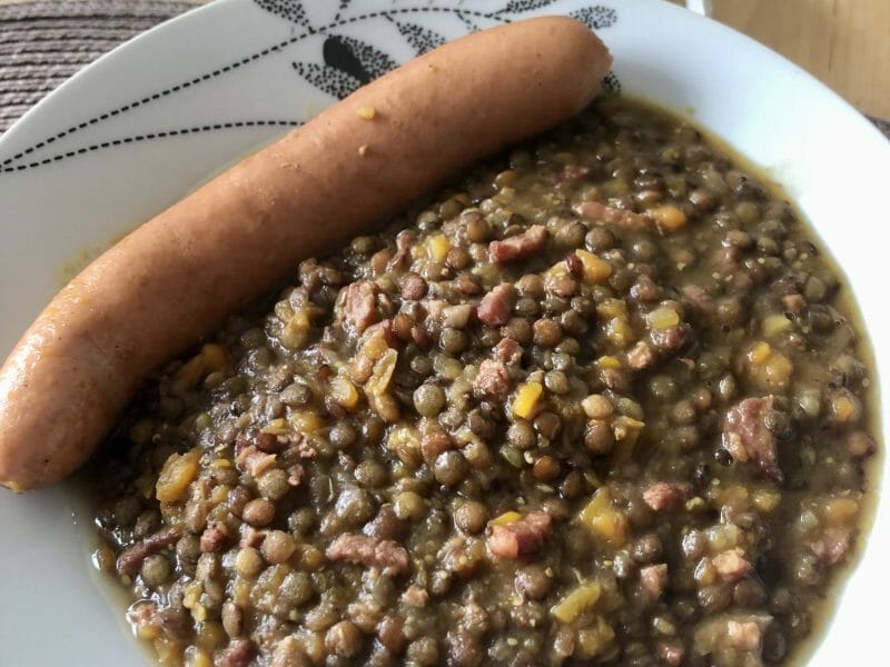 Cliquez pour zoomer ! Lentilles et ses saucisses Thermomix par kim4153