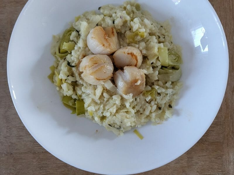 Cliquez pour zoomer ! Risotto aux Saint Jacques et poireaux Thermomix par melo_25