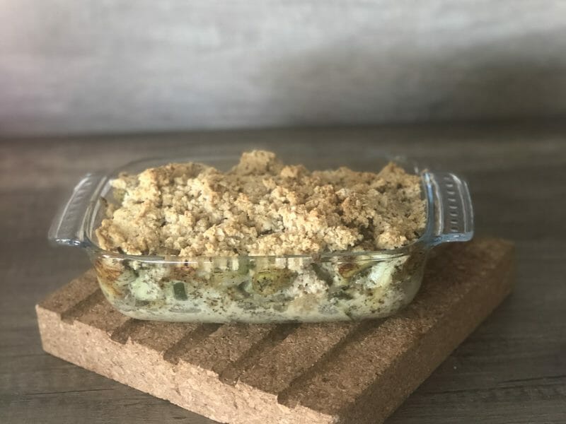 Cliquez pour zoomer ! Crumble courgettes, basilic et parmesan Thermomix par Paulineben
