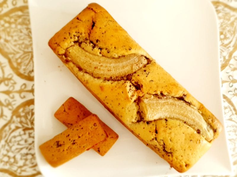 Cliquez pour zoomer ! Cake banane et pépites de chocolat Thermomix par Lily06
