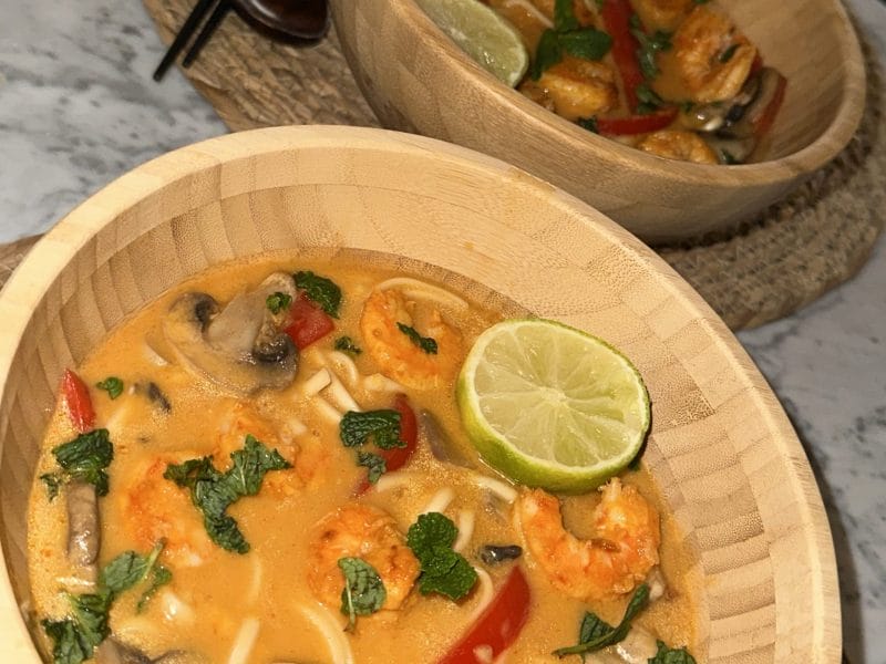 Cliquez pour zoomer ! Ramen thaï au poulet Thermomix par saadias