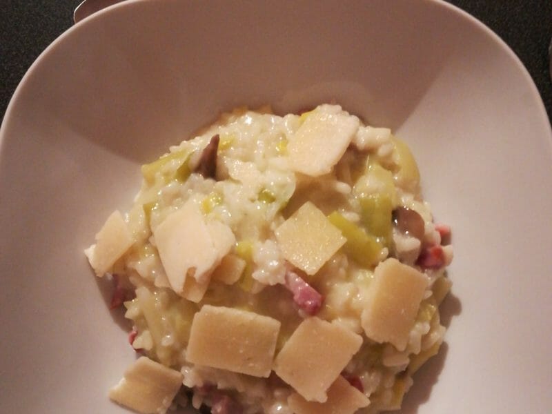 Cliquez pour zoomer ! Risotto poireaux et lardons Thermomix par Tisoeur