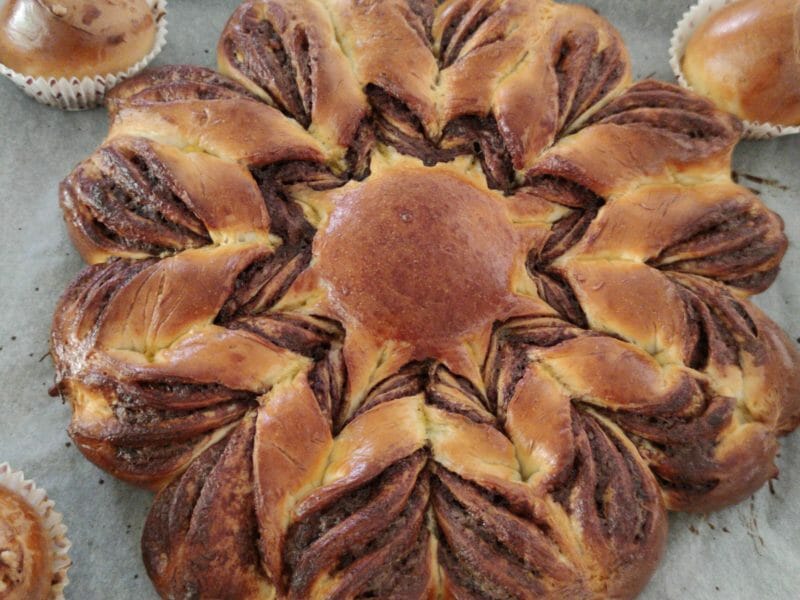 Cliquez pour zoomer ! Brioche étoilée au Nutella Thermomix par Mayoun