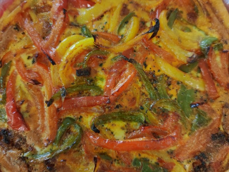 Cliquez pour zoomer ! Quiche poivrons et chorizo Thermomix par Mayoun
