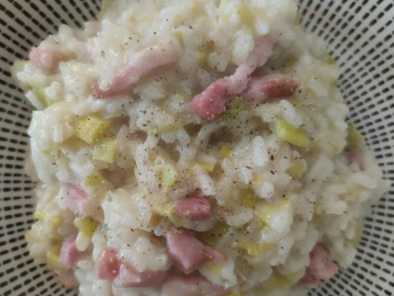 Cliquez pour zoomer ! Risotto poireaux et lardons Thermomix par Mayoun