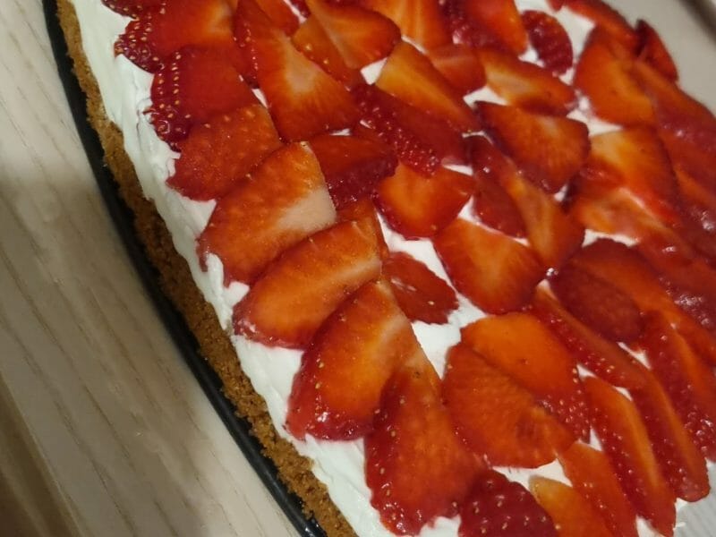 Cliquez pour zoomer ! Tarte aux fraises sans cuisson Thermomix par oliviayaya09