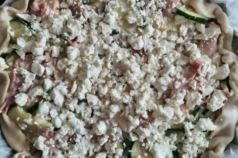 Cliquez pour zoomer ! Tarte courgette, jambon & chèvre Thermomix par Margaux