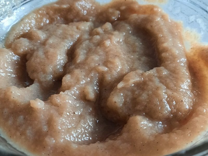 Cliquez pour zoomer ! Compote de pommes, bananes et miel Thermomix par Margaux