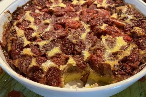 Cliquez pour zoomer ! Clafoutis aux fraises Thermomix par Piafrouge