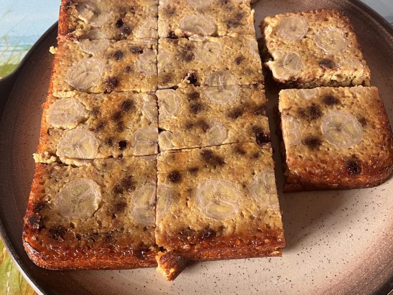 Cliquez pour zoomer ! Gâteau de flocons d’avoine à la banane Thermomix par Piafrouge