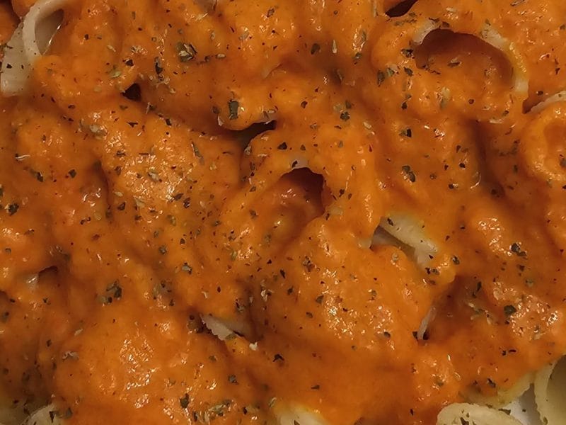 Cliquez pour zoomer ! Pâtes aux tomates et poivrons Thermomix par TomBsqt