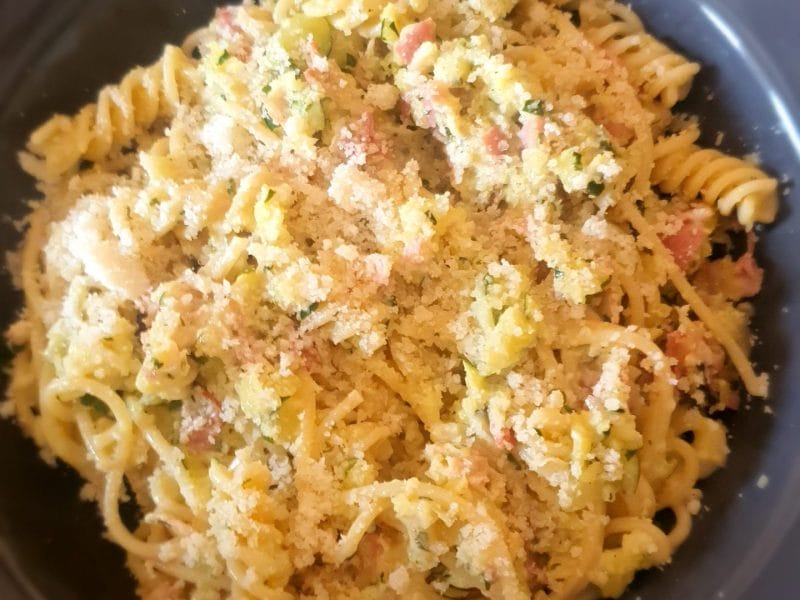 Cliquez pour zoomer ! Pâtes aux courgettes façon carbonara Thermomix par TomBsqt