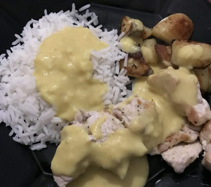 Cliquez pour zoomer ! Blancs de poulet sauce moutarde et curry Thermomix par grenouille53