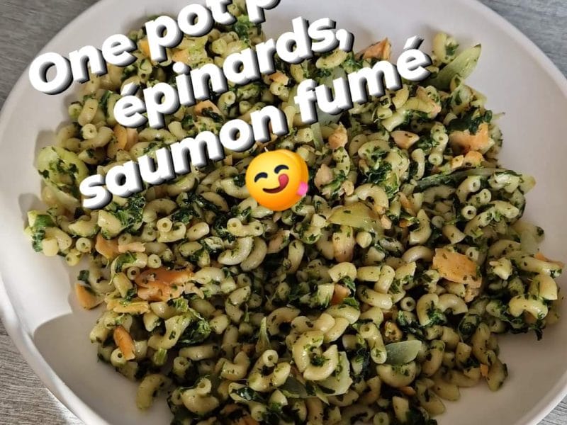 Cliquez pour zoomer ! One pot pasta – épinards et saumon fumé Thermomix par Dounia216