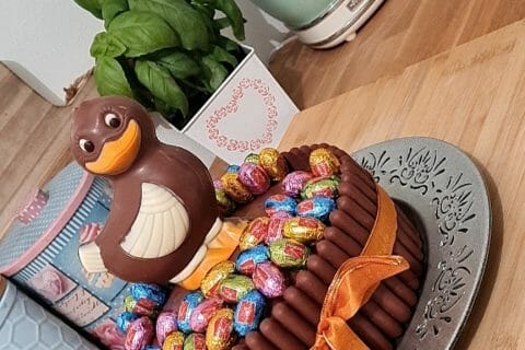 Cliquez pour zoomer ! Gâteau lapin de Pâques Thermomix par Dounia216