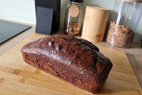 Cliquez pour zoomer ! Cake au chocolat et à la banane Thermomix par Dounia216