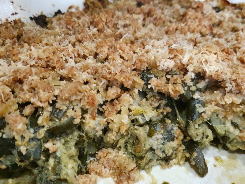 Cliquez pour zoomer ! Crumble courgettes, basilic et parmesan Thermomix par nathalie_939