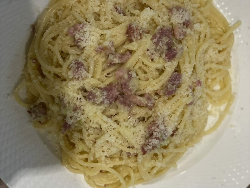 Cliquez pour zoomer ! Pâtes aux courgettes façon carbonara Thermomix par Julie