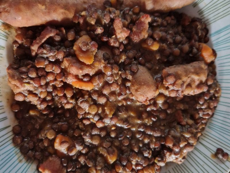 Cliquez pour zoomer ! Lentilles et ses saucisses Thermomix par veronique_390